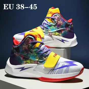 Новые модные кроссовки Lightning мужские высокие баскетбольные кроссовки тренировочные кроссовки кроссовки для бега 38 жёлтый