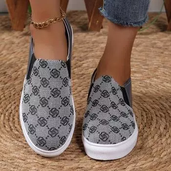 Новые модные кроссовки женские парусиновые туфли на плоской подошве дизайнерская обувь женские туфли без застежек на плоской подошве новые модные кроссовки больших размеров Zapatos De Mujer 36 серый