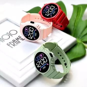 Новые модные круглые армейские военные женские электронные часы-браслет со светодиодными электронными часами-календарем для отдыха на открытом воздухе, круглые спортивные студенческие мужские наручные часы