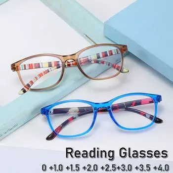 Новые модные квадратные очки для защиты глаз от пресбиопии, блокирующие синий свет, прозрачные линзы, стильные женские очки +350 красный