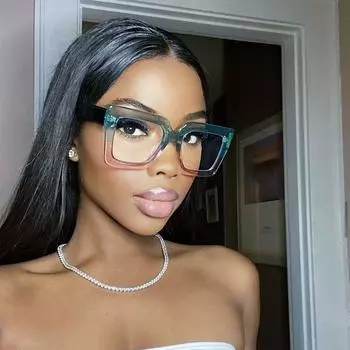 Новые модные квадратные очки с защитой от синего света, женские большие оптические очки, компьютерные очки, прозрачные очки для чтения, унисекс