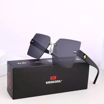 Новые модные квадратные солнцезащитные очки без оправы из металла 2025 года для мужчин и женщин, аксессуары для отдыха, отпуска, вечеринки, солнцезащитные очки