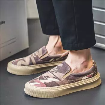 Новые модные, легкие, удобные, повседневные прогулочные дышащие парусиновые мужские туфли 39 бежевый