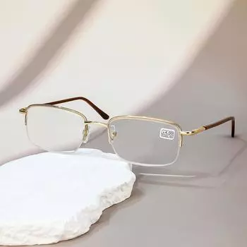 Новые модные металлические очки для чтения с защитой от синего света для мужчин и женщин, портативные и классические очки в полуоправе +1 золотой