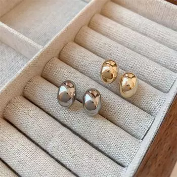 Новые модные металлические серьги-гвоздики для женщин, девушек, подарок, сладкие ювелирные изделия оптом золотой