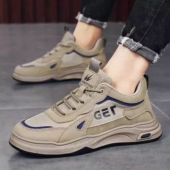 Новые модные мужские ботинки Martin весна-осень с низким верхом для студентов и мальчиков, трендовая рабочая обувь с мягкой подошвой, кроссовки Martin для охраны труда 39 чёрный