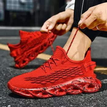 Новые модные мужские четырехсезонные удобные спортивные туфли для граффити, студенческие мужские трендовые дышащие повседневные прогулочные кроссовки на мягкой подошве, большие размеры 39-48 39 красный