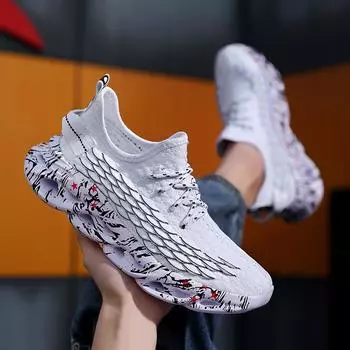 Новые модные мужские четырехсезонные удобные спортивные туфли для граффити, студенческие мужские трендовые дышащие повседневные прогулочные кроссовки на мягкой подошве, большие размеры 39-48