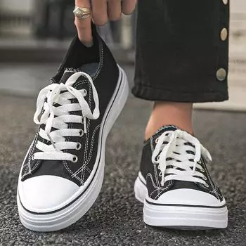 Новые модные мужские дышащие трендовые низкие парусиновые туфли для студентов и мальчиков, повседневные крутые удобные кроссовки на мягкой подошве для спортзала для подростков 39 чёрный