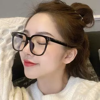 Новые модные мужские и женские плоские очки в ретро-стиле с маленькой черной оправой, защищающие от синего света, компьютерного излучения, против усталости