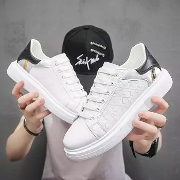 Новые модные мужские кроссовки весна и осень повседневные кроссовки для бега фитнес спортивная обувь 39 белый