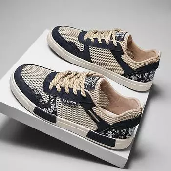 Новые модные мужские летне-осенние дышащие кроссовки для студентов, спортивная повседневная обувь для бега, скейтборда, прогулок 38 чёрный