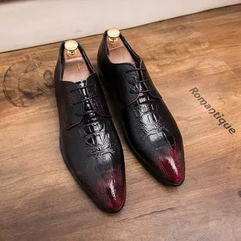 Новые модные мужские модельные туфли, индивидуальные трендовые кожаные свадебные туфли, мужские кожаные оксфорды на плоской подошве