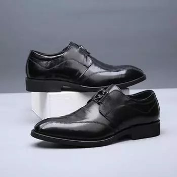 Новые модные мужские модельные туфли, индивидуальные трендовые кожаные свадебные туфли, мужские кожаные оксфорды на плоской подошве 38