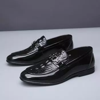 Новые модные мужские модельные туфли, индивидуальные трендовые кожаные свадебные туфли, мужские кожаные оксфорды на плоской подошве 38