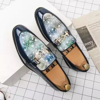 Новые модные мужские модельные туфли, индивидуальные трендовые кожаные свадебные туфли, мужские кожаные оксфорды на плоской подошве 38