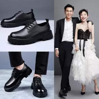 Новые модные мужские модельные туфли, индивидуальные трендовые кожаные свадебные туфли, мужские кожаные оксфорды на плоской подошве 38