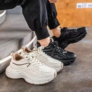 Новые модные мужские осенне-зимние низкие удобные туфли дышащие повседневные кроссовки 39 чёрный