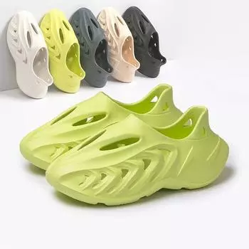 Новые модные мужские сандалии, однотонная обувь для литья под давлением из ЭВА, летние дышащие прогулочные туфли с отверстиями, трендовые садовые сабо 40