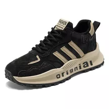 Новые модные мужские спортивные кроссовки для бега и занятий спортом для студентов, кроссовки для ходьбы, походов, повседневные кроссовки с дышащими противоскользящими свойствами 38 чёрный