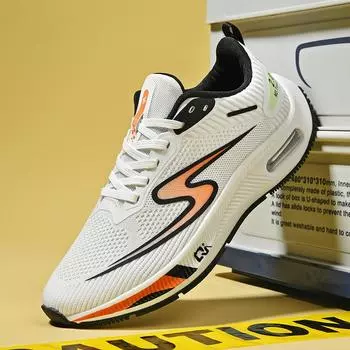 Новые модные мужские спортивные туфли на воздушной подушке, дышащие повседневные кроссовки, уличные кроссовки 39 белый