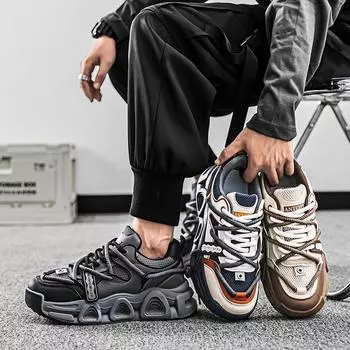 Новые модные мужские туфли Four Seasons Low top Comfortable Shoes Breathable Casual Sneakers 39 синий/белый