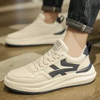 Новые модные мужские туфли Four Seasons Low Top, удобные дышащие повседневные кроссовки 39 синий/белый