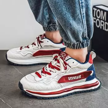 Новые модные мужские туфли Four Seasons Low Top, удобные дышащие повседневные кроссовки 39 белый/зелёный