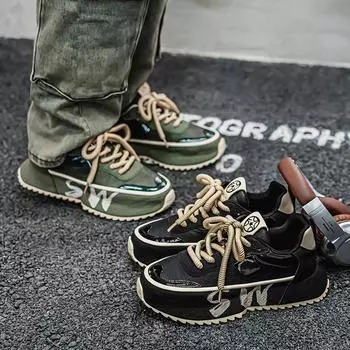 Новые модные мужские туфли Four Seasons Low Top, удобные дышащие повседневные кроссовки 39 зелёный