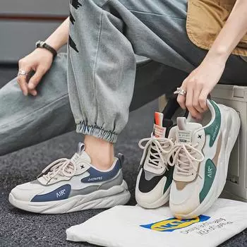 Новые модные мужские туфли Four Seasons Low Top, удобные дышащие повседневные кроссовки 39 бежевый/чёрный