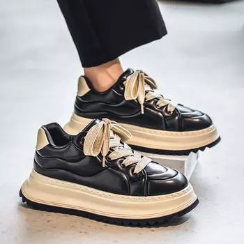 Новые модные мужские туфли Four Seasons Low Top, удобные дышащие повседневные кроссовки 39 чёрный