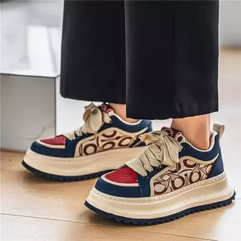 Новые модные мужские туфли Four Seasons Low Top, удобные дышащие повседневные кроссовки 39 красный/синий