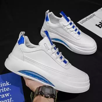 Новые модные мужские туфли летние модные белые туфли на воздушной подушке молодежные повседневные универсальные увеличивающие рост спортивные кроссовки 39