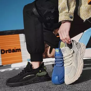 Новые модные мужские весенне-летние низкие удобные туфли дышащие повседневные кроссовки 39 синий