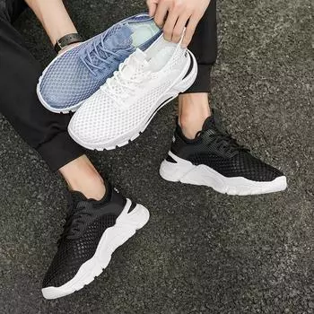 Новые модные мужские весенне-летние низкие удобные туфли дышащие повседневные кроссовки 39 синий