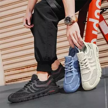 Новые модные мужские весенне-летние низкие удобные туфли дышащие повседневные кроссовки 39 синий