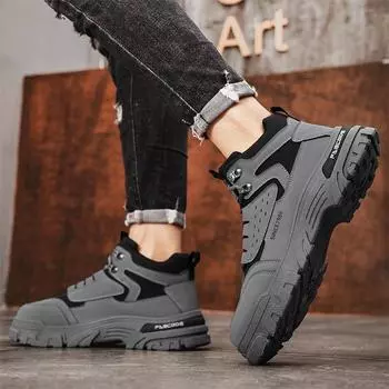 Новые модные мужские высокие ботинки Martin Мужская рабочая обувь Кроссовки Martin для охраны труда 39 чёрный