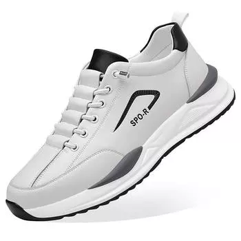 Новые модные нескользящие повседневные кроссовки из коровьей кожи для мужчин, дизайнерские туфли на мягкой подошве для мужчин, весна-осень, спортивные кроссовки Zapatos De Hombre 38