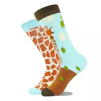 Новые модные носки Креативные AB асимметричные хлопковые носки Персонализированные Популярные Уличные Жаккардовые Парные носки EU37-44