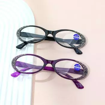 Новые модные очки для чтения с защитой от синего света и бриллиантами для мужчин и женщин, удобные и молодежные персонализированные очки +1
