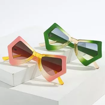 Новые модные оправы-бабочки, персонализированные солнцезащитные очки Ball Trend, женские очки для уличной стрельбы с уникальным дизайном UV400 зелёный