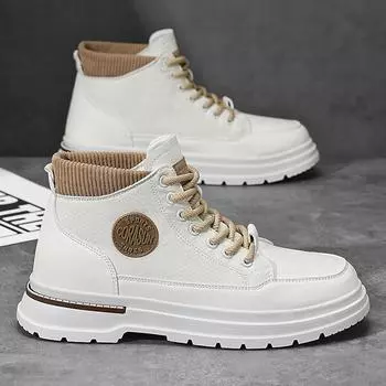 Новые модные осенне-зимние мужские низкие ботинки Martin для студентов и мальчиков, трендовая рабочая обувь с мягкой подошвой, кроссовки Martin для охраны труда 39