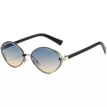 Новые модные овальные солнцезащитные очки в металлической оправе для мужчин и женщин, ретро-солнцезащитные очки для мужчин и женщин, брендовые дизайнерские очки Lentes De Sol Mujer