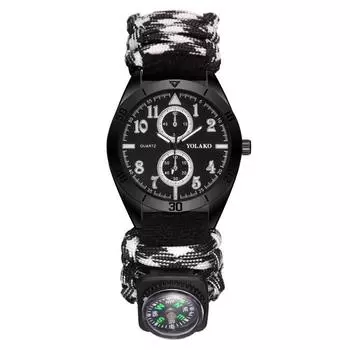 Новые модные персонализированные кварцевые часы для активного отдыха, многофункциональные спортивные мужские часы, мужские часы с камуфляжным ремешком