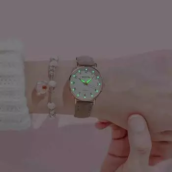 Новые модные персонализированные простые часы с цифровым ремнем и бабочкой, набор женских часов