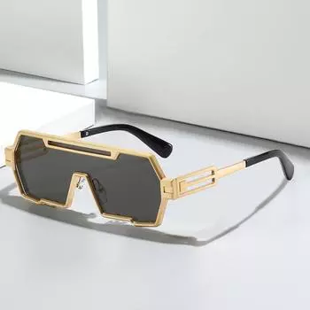 Новые модные персонализированные ретро-очки в стиле стимпанк, солнцезащитные очки унисекс, нестандартные очки UV400 зелёный