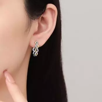 Новые модные плетеные витые серьги для женщин с нишевыми легкими роскошными индивидуальными серьгами