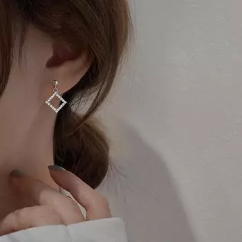 Новые модные полые серьги с бриллиантами для женщин, темпераментных, для свадебной вечеринки, подарка девушке, модных украшений