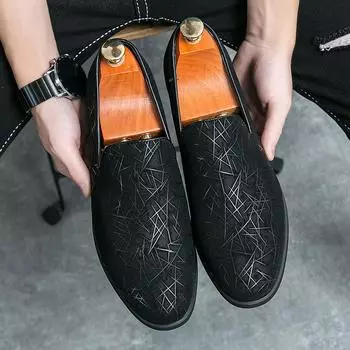 Новые модные повседневные мокасины мужские легкие защитные туфли большого размера мужская обувь импортная торговля мужская кожаная обувь мужская обувь 38