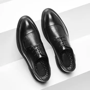 Новые модные повседневные мужские туфли с низким верхом на шнуровке, деловые кожаные туфли One Shoe 3092-X 38 коричневый